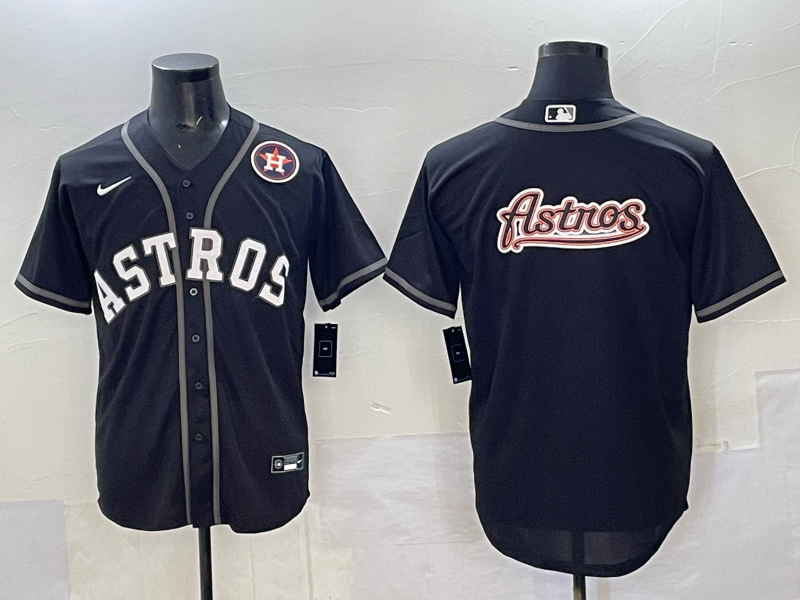 Men Houston Astros blank black 2025 Nike MLB Jersey 001->youth mlb jersey->Youth Jersey